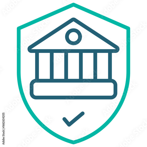 Policy Outline Blue Icon