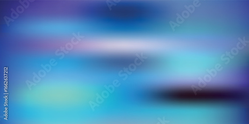 Bright abstract gradient background with blue, yellow, red, pink colors. Vector horizontal trendy style concept for summer, spring party poster, flyer, web banner