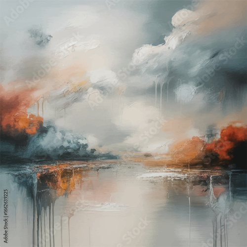 Art dry oil pastel painting canvas painting wall. impressionism, beige, white, warm gray, soft tones, abstract texture pastel color stain brushstroke texture