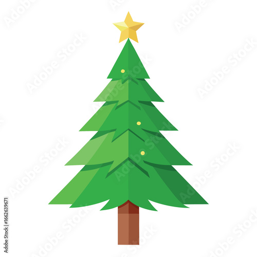 A lasting Christmas tree with enduring beauty, isolated on a clean background.