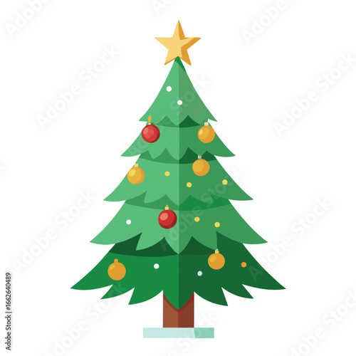 A memorable Christmas tree with unforgettable beauty, isolated on a clean background.