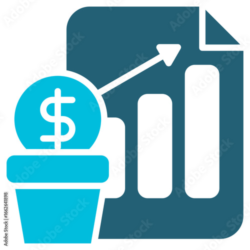 Investment Glyph Blue Icon