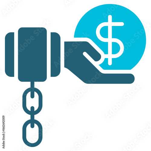Corruption Glyph Blue Icon