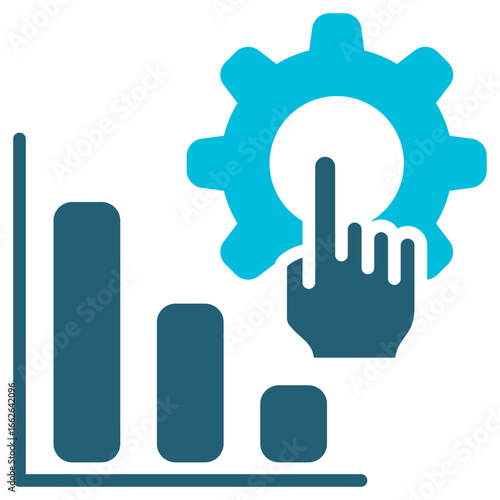 Market Abuse Glyph Blue Icon