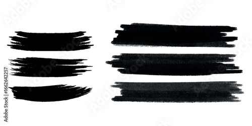 art black ink abstract brush stroke paint background Grunge Paint Roller . Vector brush Stroke . Distressed banner . Black stripes isolated. paintbrush collection . Modern Textured shape