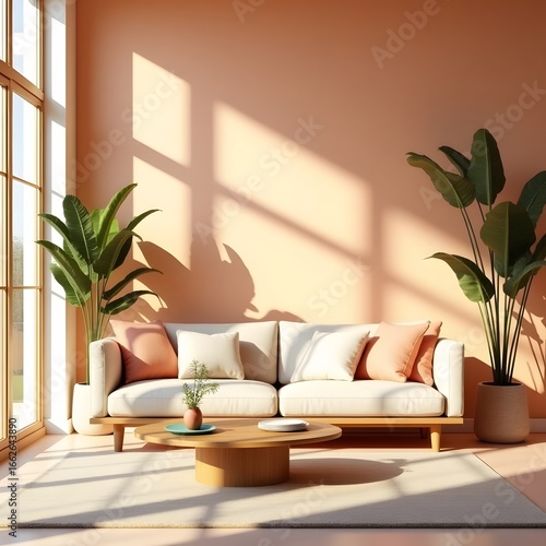 Ultra-Realistic Photograph of a Cozy Minimalist Living Room