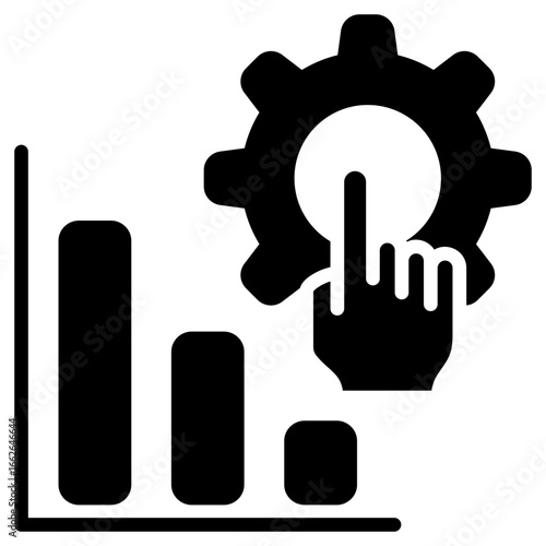 Market Abuse Glyph Black Icon