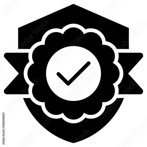 Credibility Glyph Black Icon