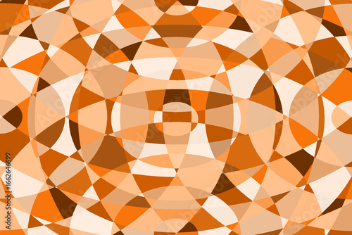 重なり合う楕円のモザイク模様 1-1-17