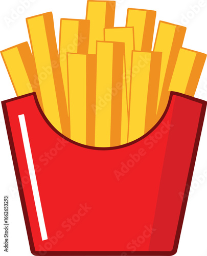 French fries in a red box