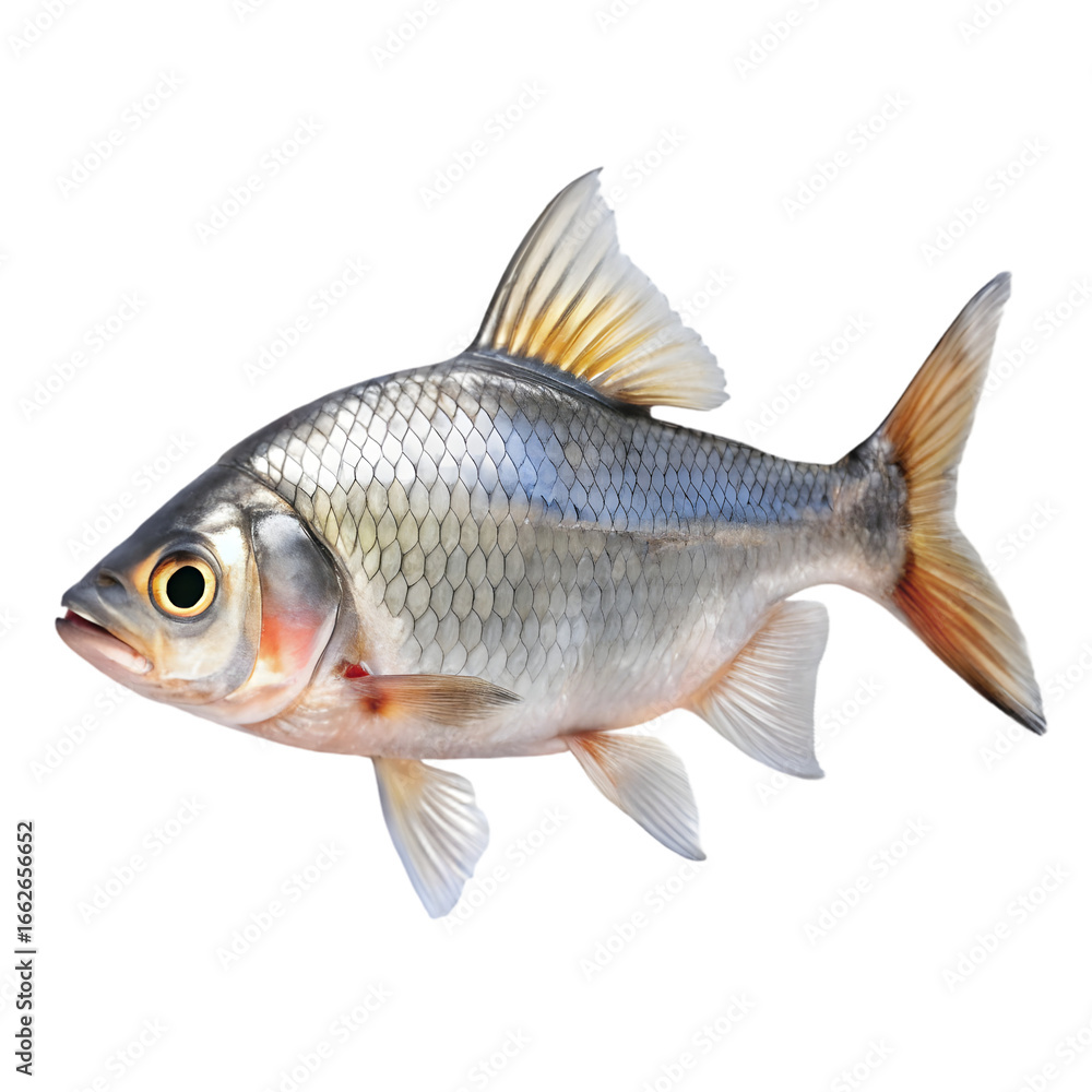 Fototapeta premium Fish isolated aquatic animal PNG icon isolated with transparent background