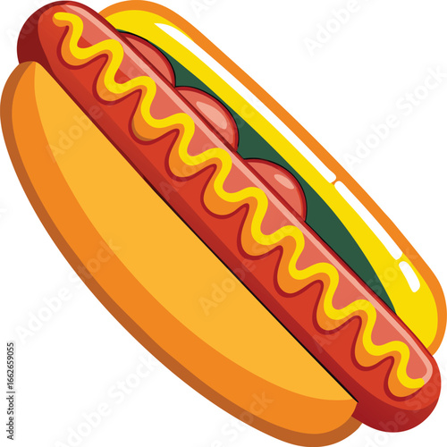 Hot dog with mustard