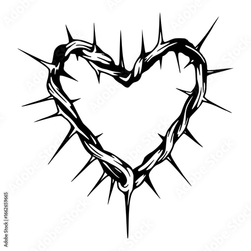 barbed wire heart symbol