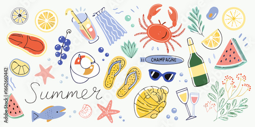 Summer Vacation Beach Elements Collection holiday travel