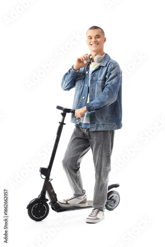 Teenage boy with electric s...
