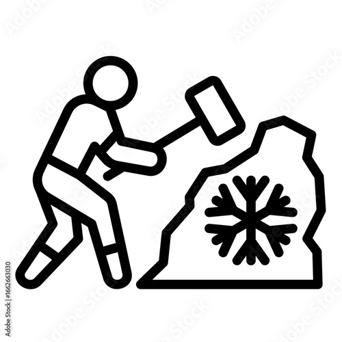Ice Breaker  Icon Element For Design