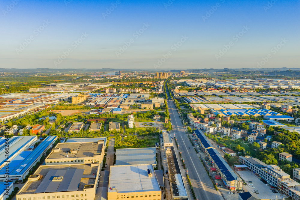 Fototapeta premium Industrial Park Landscape in City