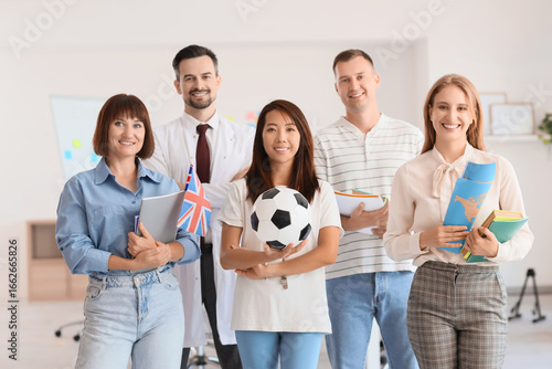 Group of teachers smiling i...