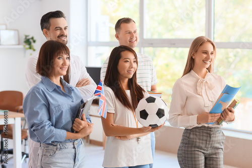 Group of teachers smiling i...