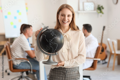 Female Geography teacher wi...
