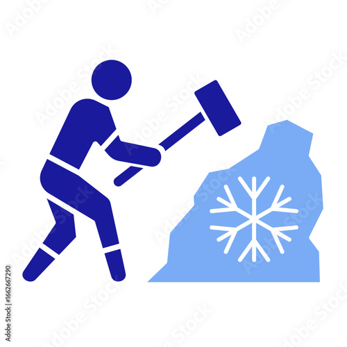 Ice Breaker  Icon Element For Design