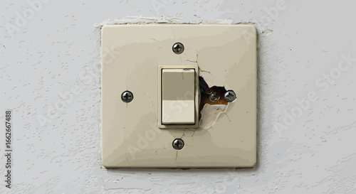 Vintage light switch toggle