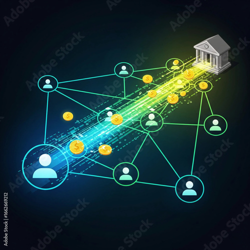 Decentralized Finance (DeFi) Fintech Vector Concept