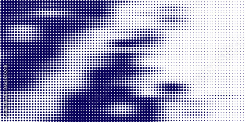 Grunge halftone gradient background. Faded grit noise texture. White and black sand wallpaper. Retro pixelated backdrop. Anime or manga style comic overlay. Vector graphic design textured template