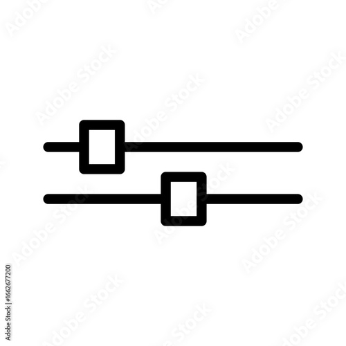 Slider Control Icon – Adjustment Settings Vector Illustration.