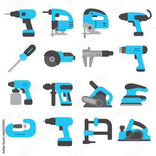 Essential Tools for Craftsmanship: A vibrant assortment of essential construction and woodworking tools, each designed to empower creative endeavors. Capture the essence of craftsmanship