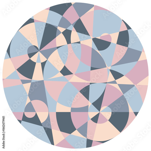 Circles rosette with colorf...