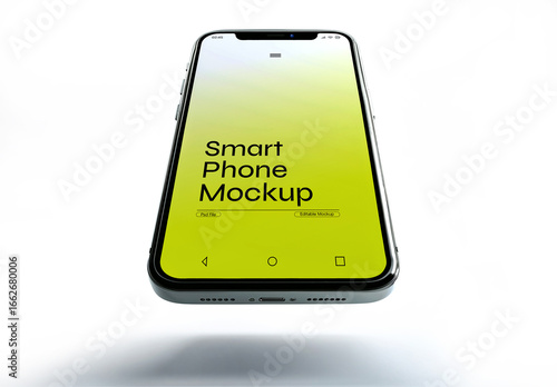 Isolated Floating Smartphone Mockup Template