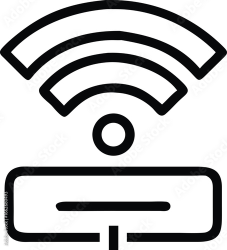 con free wifi signal in white backraund.