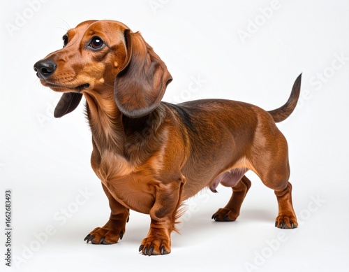 Adorable Brown Dachshund with Smooth Coat