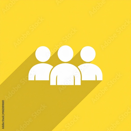 Group of people or group of users / friends flat icon for apps and websites, Team icon, People Avatar Round Icon Set - Profile Diverse Empty Faces for Social Network - vector abstract illustration. 