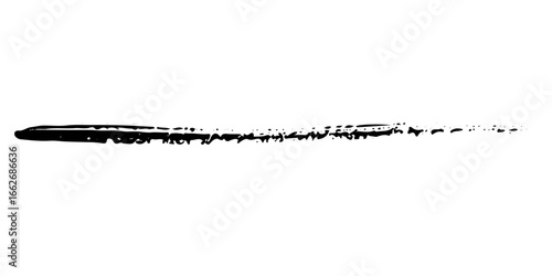 Permanent marker lines for underlining and highlight. Black marker stroke collection