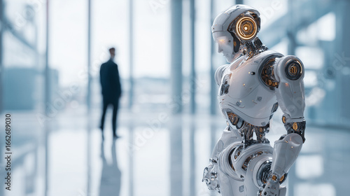 blue screen robot cyborg