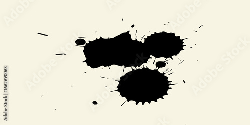 Yellow and black backdrop with dot halftone pattern element. Abstract brush grunge background.