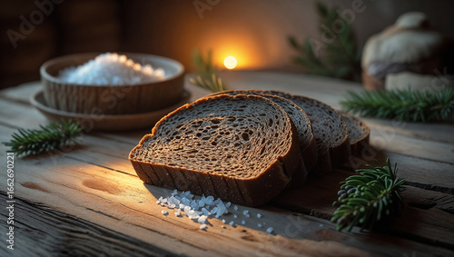 Estonian Rukkileib Dark Rye Bread with Butter