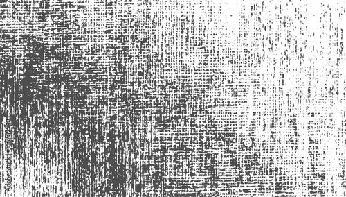 Abstract Grunge Texture with Old Canvas Pattern, Distressed Scratch Overlay and Diagonal Noise Lines on White Gray Black Background