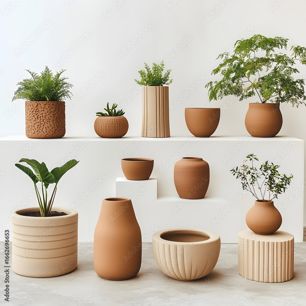 Fototapeta premium plants in pots
