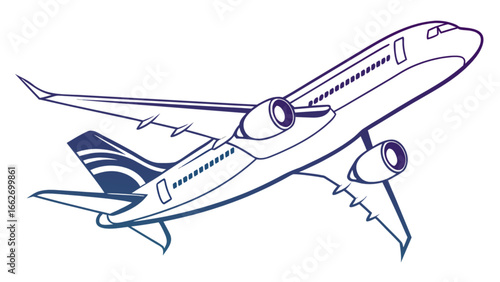 Airplane flight travel aviation transport airliner jet plane flying commercial aircraft journey trip design