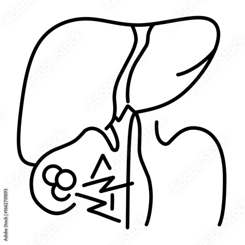 Liver diseases icon vector