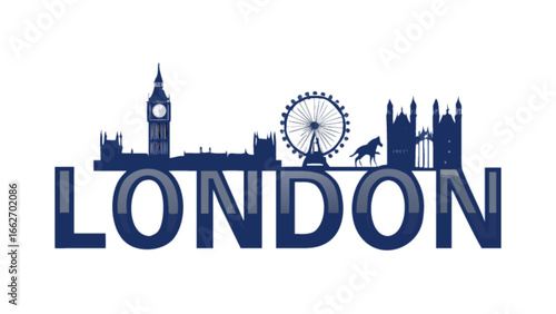 London skyline silhouette vector graphic design for travel tourism and city landmark illustrations and art 100