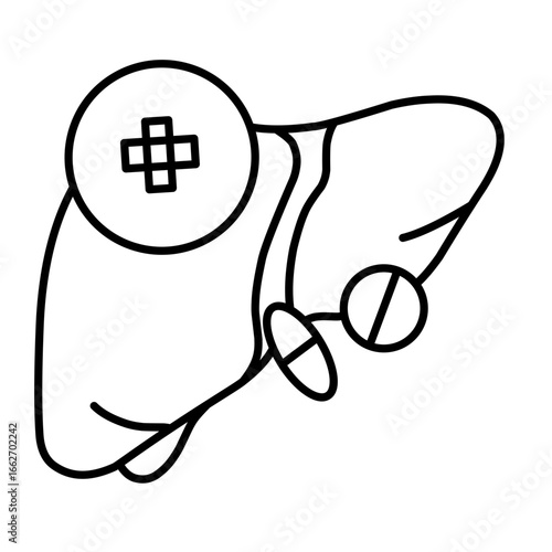 Liver diseases icon vector