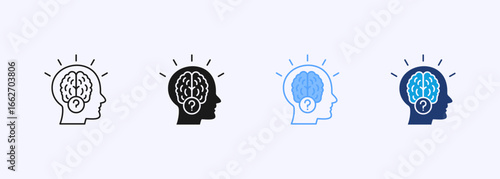 Thinking Icon Set Multiple Style Collection