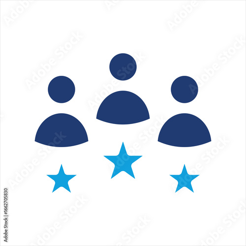 Experts Flat Blue Icon