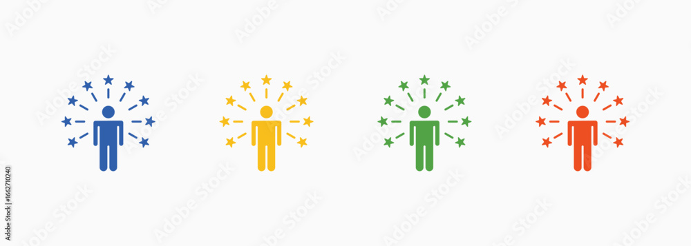 Obraz premium Ability Icon Set Color Multiple Style Collection