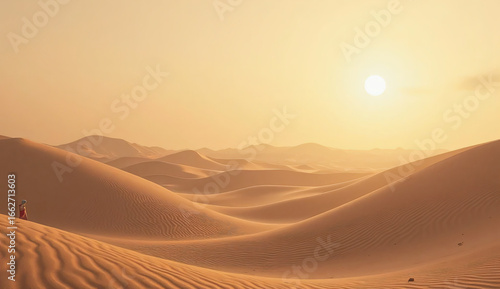 Golden Sand Dunes at Sunset