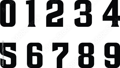 Sports Jersey Numbers vector, numbers for jersey.